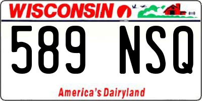WI license plate 589NSQ