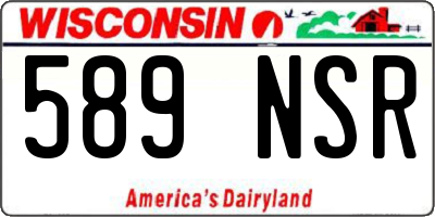 WI license plate 589NSR