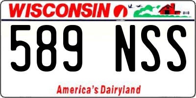 WI license plate 589NSS