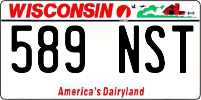 WI license plate 589NST