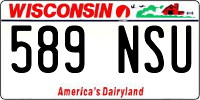 WI license plate 589NSU