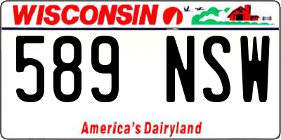 WI license plate 589NSW