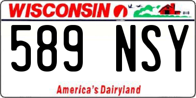 WI license plate 589NSY