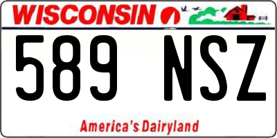 WI license plate 589NSZ