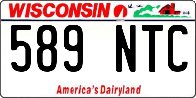 WI license plate 589NTC