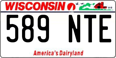 WI license plate 589NTE