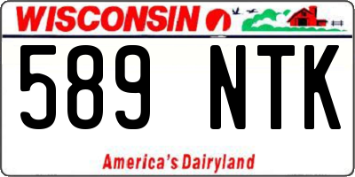 WI license plate 589NTK
