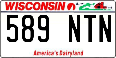WI license plate 589NTN