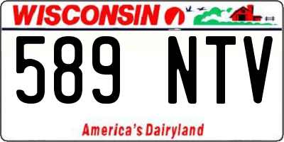 WI license plate 589NTV