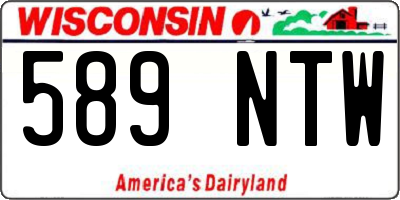WI license plate 589NTW