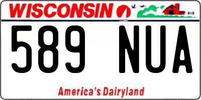 WI license plate 589NUA