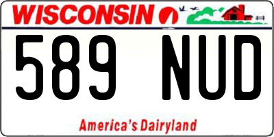WI license plate 589NUD