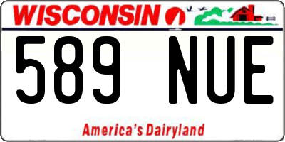 WI license plate 589NUE
