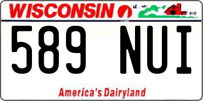 WI license plate 589NUI