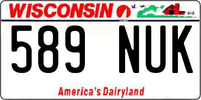 WI license plate 589NUK