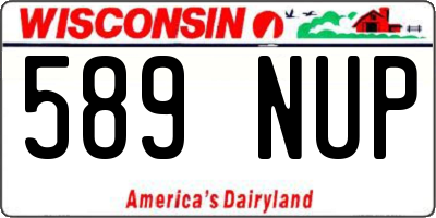 WI license plate 589NUP