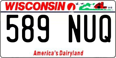 WI license plate 589NUQ