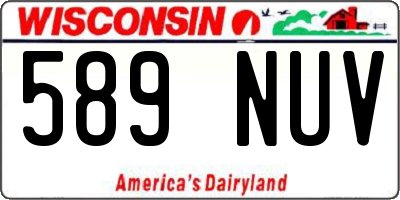 WI license plate 589NUV