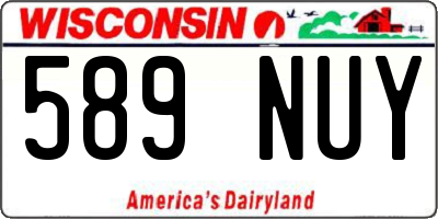 WI license plate 589NUY