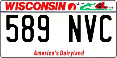 WI license plate 589NVC