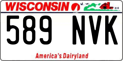 WI license plate 589NVK