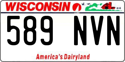 WI license plate 589NVN