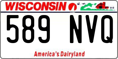 WI license plate 589NVQ