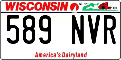 WI license plate 589NVR