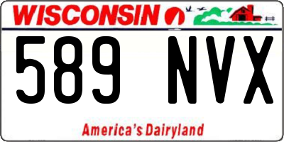 WI license plate 589NVX