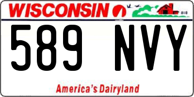 WI license plate 589NVY