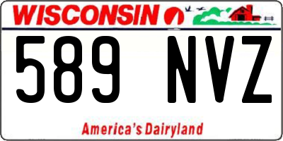 WI license plate 589NVZ