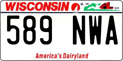 WI license plate 589NWA