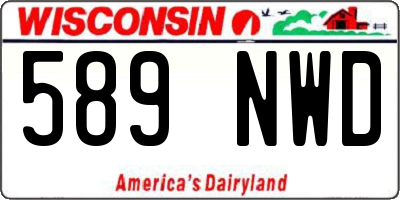 WI license plate 589NWD