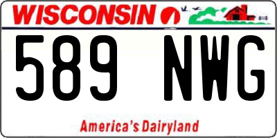 WI license plate 589NWG