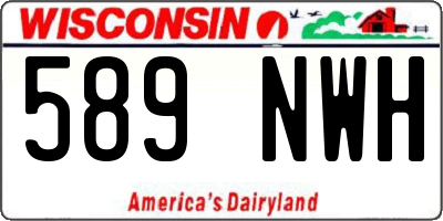 WI license plate 589NWH
