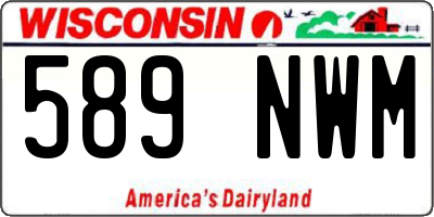 WI license plate 589NWM