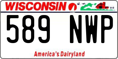 WI license plate 589NWP