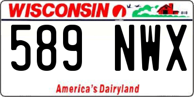 WI license plate 589NWX