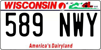 WI license plate 589NWY