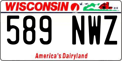 WI license plate 589NWZ