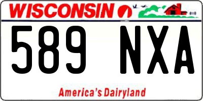 WI license plate 589NXA