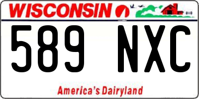 WI license plate 589NXC