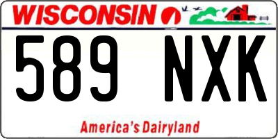 WI license plate 589NXK