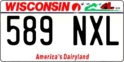 WI license plate 589NXL