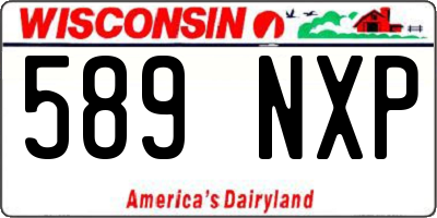 WI license plate 589NXP
