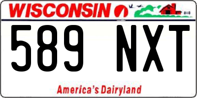 WI license plate 589NXT