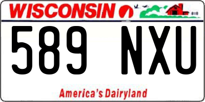 WI license plate 589NXU