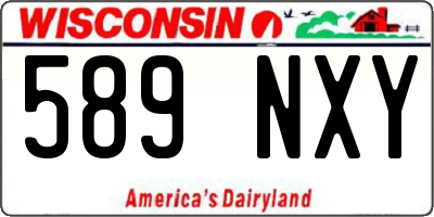 WI license plate 589NXY