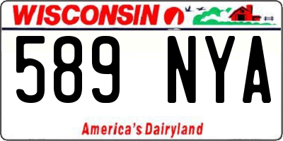 WI license plate 589NYA