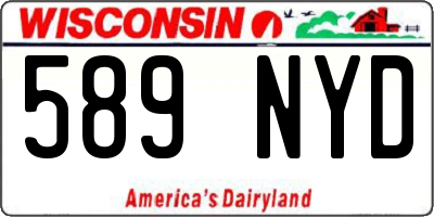 WI license plate 589NYD